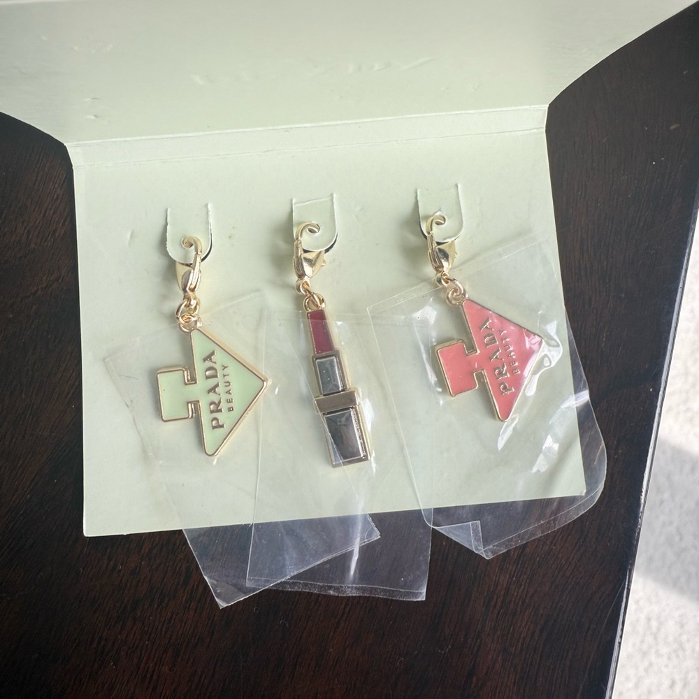Prada Gold and Pink Charms